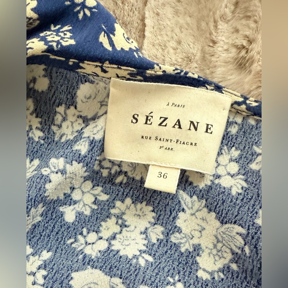 Sezane Asianne Dress Cara Print 36 4 - Picture 7 of 7